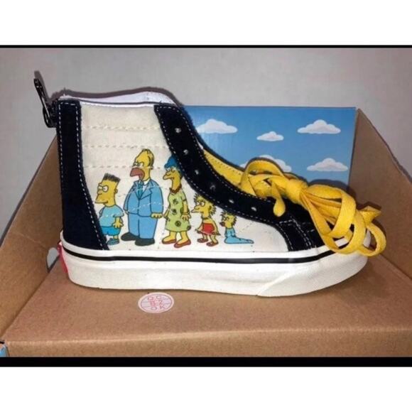The Simpsons Sk8 Hi Family Portrait Sneakers Limited vans size 12.5 kids - Picture 3 of 9